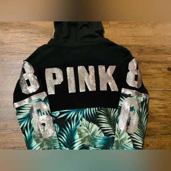 Victoria’s Secret Pink Bling Fern Limited Edition Hoodie XS - Picture 6 of 12